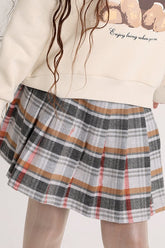 Gray/Brown Wool Skirt